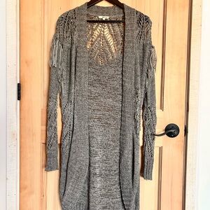 Gray Open-Knit LA Made Sweater